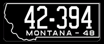 1948 MONTANA STATE LICENSE PLATE - EMBOSSED WITH YOUR CUSTOM NUMBER
