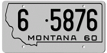 1960 MONTANA STATE LICENSE PLATE - 