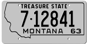 1963 MONTANA STATE LICENSE PLATE - EMBOSSED WITH YOUR CUSTOM NUMBER