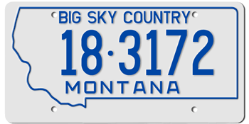 1970 MONTANA STATE LICENSE PLATE - EMBOSSED WITH YOUR CUSTOM NUMBER