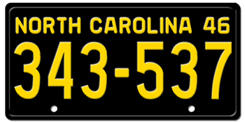 North Carolina State Plate