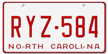 1978 NORTH CAROLINA STATE LICENSE PLATE--EMBOSSED WITH YOUR CUSTOM NUMBER - This plate was also used in 1979