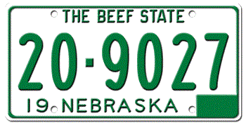 1962 NEBRASKA STATE LICENSE PLATE--EMBOSSED WITH YOUR CUSTOM NUMBER - This plate also used in 1963 and 1964