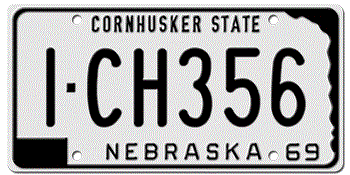 1969 NEBRASKA STATE LICENSE PLATE--EMBOSSED WITH YOUR CUSTOM NUMBER