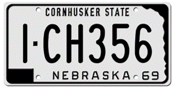 1969 NEBRASKA STATE LICENSE PLATE--