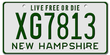 1979 NEW HAMPSHIRE STATE LICENSE PLATE--EMBOSSED WITH YOUR CUSTOM NUMBER - This plate was also used in 1980