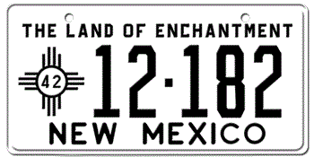 1942 NEW MEXICO STATE LICENSE PLATE--EMBOSSED WITH YOUR CUSTOM NUMBER