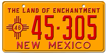 1946 NEW MEXICO STATE LICENSE PLATE--