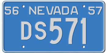1956 NEVADA STATE LICENSE PLATE--EMBOSSED WITH YOUR CUSTOM NUMBER