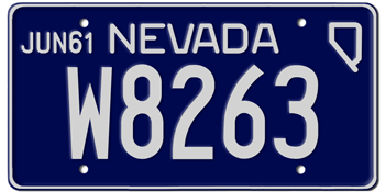 1961 NEVADA STATE LICENSE PLATE--EMBOSSED WITH YOUR CUSTOM NUMBER