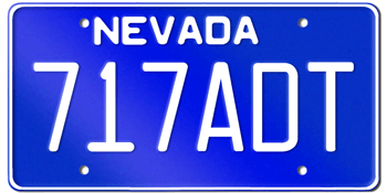 1982 NEVADA STATE LICENSE PLATE--EMBOSSED WITH YOUR CUSTOM NUMBER