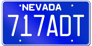 1982 NEVADA STATE LICENSE PLATE--