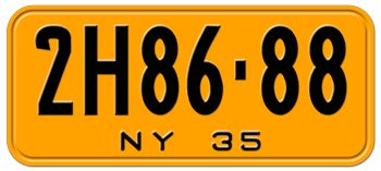 1935 NEW YORK STATE LICENSE PLATE--