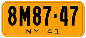 1941 NEW YORK STATE LICENSE PLATE--EMBOSSED WITH YOUR CUSTOM NUMBER
