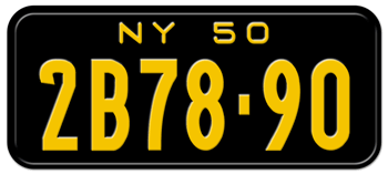 1950 NEW YORK STATE LICENSE PLATE--EMBOSSED WITH YOUR CUSTOM NUMBER