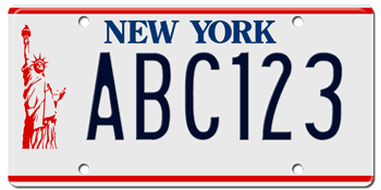 1986 NEW YORK STATE LICENSE PLATE - EMBOSSED WITH YOUR CUSTOM NUMBER - This plate also used in 87, 88, 89, 90, 91, 92, and at least through 1993
