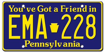 1983 PENNSYLVANIA STATE LICENSE PLATE--EMBOSSED WITH YOUR CUSTOM NUMBER