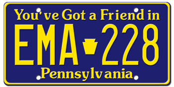 1983 PENNSYLVANIA STATE LICENSE PLATE--