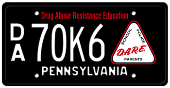 PENNSYLVANIA (D.A.R.E.) LICENSE PLATE--