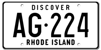 1967 RHODE ISLAND STATE LICENSE PLATE--EMBOSSED WITH YOUR CUSTOM NUMBER - This plate was also used in 68, 69, 70, and 1971