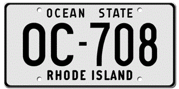 1972 RHODE ISLAND STATE LICENSE PLATE--EMBOSSED WITH YOUR CUSTOM NUMBER - This plate was also used in 73, 74, 75, 76, 77, 78, and 1979