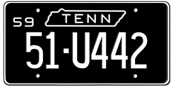 1959 TENNESSEE STATE LICENSE PLATE - EMBOSSED WITH YOUR CUSTOM NUMBER