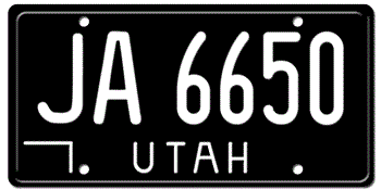 1968 UTAH STATE LICENSE PLATE--EMBOSSED WITH YOUR CUSTOM NUMBER
