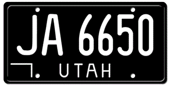 1968 UTAH STATE LICENSE PLATE--