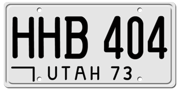 1973 UTAH STATE LICENSE PLATE--EMBOSSED WITH YOUR CUSTOM NUMBER