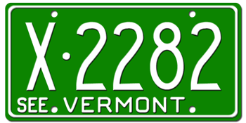 1969 VERMONT STATE LICENSE PLATE--