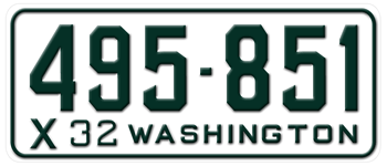 1932 WASHINGTON STATE LICENSE PLATE - EMBOSSED WITH YOUR CUSTOM NUMBER