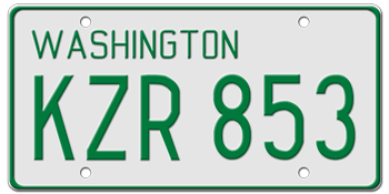1968 WASHINGTON STATE LICENSE PLATE--EMBOSSED WITH YOUR CUSTOM NUMBER - This plate was also used in 69, 70, 71, 72, 73, 74, 75, 76, 77, and 1978