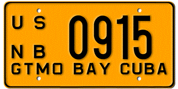 Mysupercraw Cuba Pre-Revolution Guantanamo Bay Gitmo GTMO 1950s Replica Metal License Plate