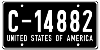 U.S. FORCES IN GERMANY LICENSE PLATE ISSUED BETWEEN 1948-1949 -EMBOSSED WITH YOUR CUSTOM NUMBER
