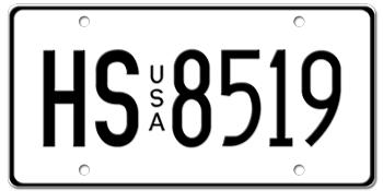 U.S. FORCES IN GERMANY LICENSE PLATE ISSUED BETWEEN 1982-1990 - EMBOSSED WITH YOUR CUSTOM NUMBER