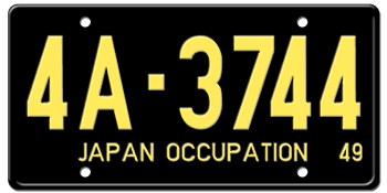 U.S. FORCES IN JAPAN ISSUED IN 1949 - EMBOSSED WITH YOUR CUSTOM NUMBER