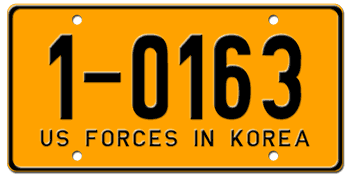 U.S. FORCES IN KOREA - EMBOSSED WITH YOUR CUSTOM NUMBER