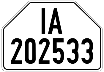 GERMAN LICENSE PLATE WORLD WAR II -EMBOSSED WITH YOUR CUSTOM NUMBER