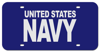 U.S. NAVY LASER LICENSE PLATE