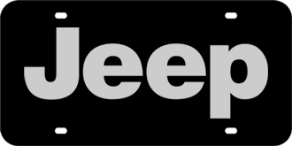 JEEP MIRROR-SILVER NAME LASER LICENSE PLATE