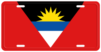 ANTIGUA & BARBUDA FLAG LICENSE PLATE