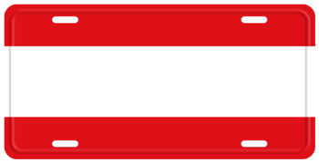 AUSTRIA FLAG LICENSE PLATE