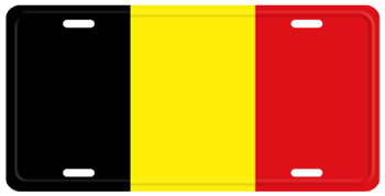BELGIUM FLAG LICENSE PLATE