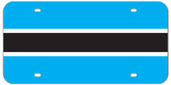 BOTSWANA FLAG LASER LICENSE PLATE