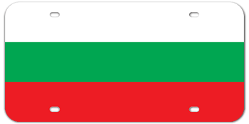 BULGARIA FLAG LASER LICENSE PLATE