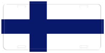 FINLAND FLAG LICENSE PLATE