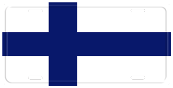 FINLAND FLAG  LICENSE PLATE