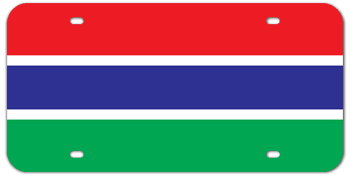 GAMBIA FLAG LASER LICENSE PLATE