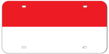 INDONESIA FLAG LICENSE PLATE