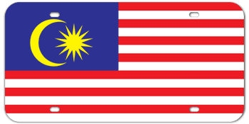 MALAYSIA FLAG LASER LICENSE PLATE